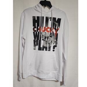 chucky white hoodie men's medium